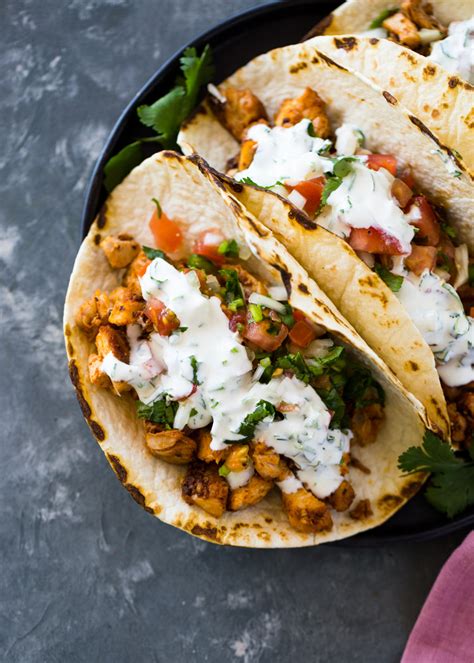 A street taco is a very basic taco filled with grilled meat, often beef, chicken, pork, or sometimes shrimp or fish. Easy 20 Minute Chicken Tacos | Gimme Delicious