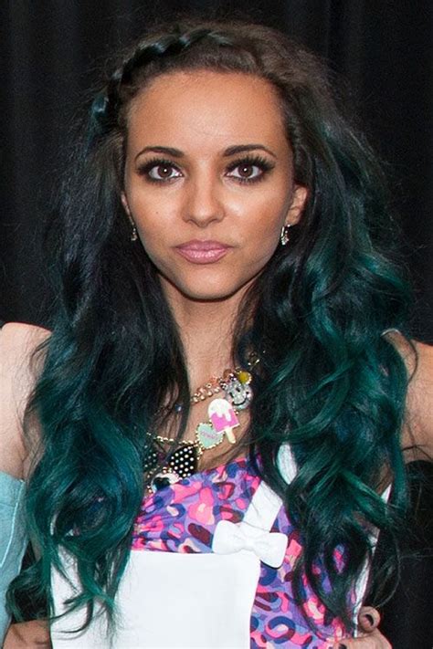 Jade Thirlwall Wavy Green Crown Braid Hairstyle Little Mix Hair