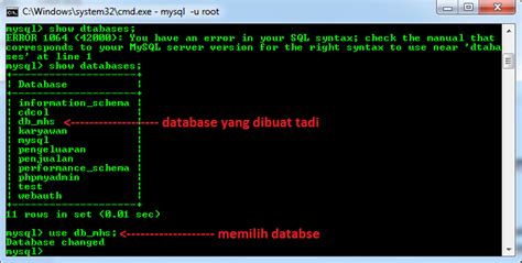 Cara Membuat Database Mysql Xampp Di Cmd Anandanesia Com Phpmyadmin