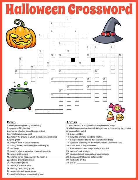 Halloween Crossword Puzzles 15 Free Pdf Printables Printablee