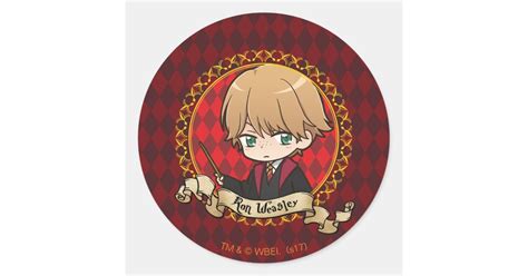 Anime Ron Weasley Classic Round Sticker Zazzle