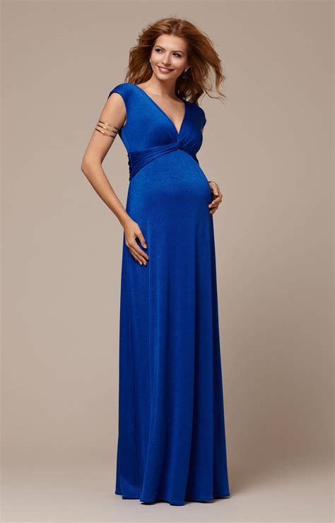 Clara Maternity Gown Long Cobalt Blue Maternity Wedding Dresses