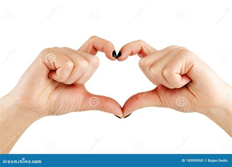 Hands Of A Young Female Making A Hearth Shape Stock Photo Image Of