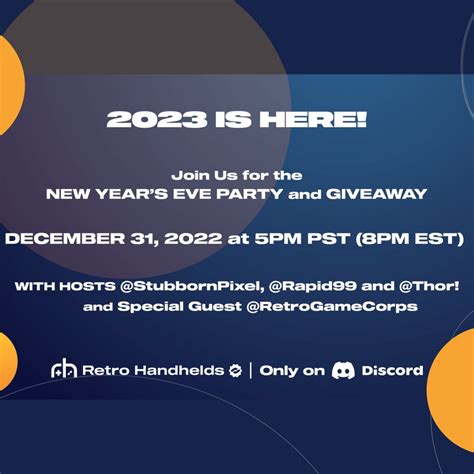 retro handhelds on twitter new year s eve livestream starts in less then 1 hour come join us