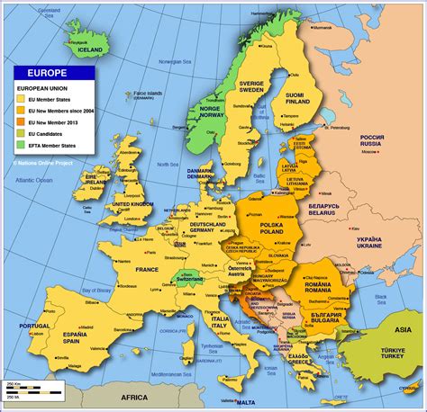 44 Countries Of Europe Map Map