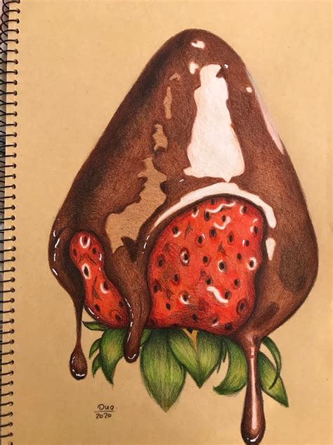 Strawberry Realistic Drawing Fruit Art Drawings Food Art Painting