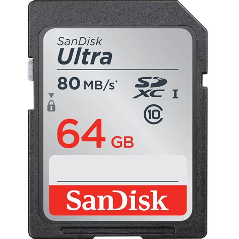 Sandisk 64gb Ultra Uhs I Sdxc Memory Card Sdsdunc 064g Gn6in Bandh