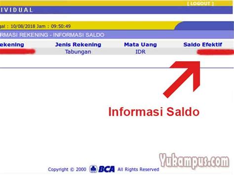 Ada banyak hal yang menyebabkan kita bisa lupa akan nomor indosat kita, salah satunya adalah kita lupa untuk mencatat atau menyimpan nomor tersebut. Cara Cek Saldo BCA Lewat Internet Banking (KlikBCA) - YuKampus