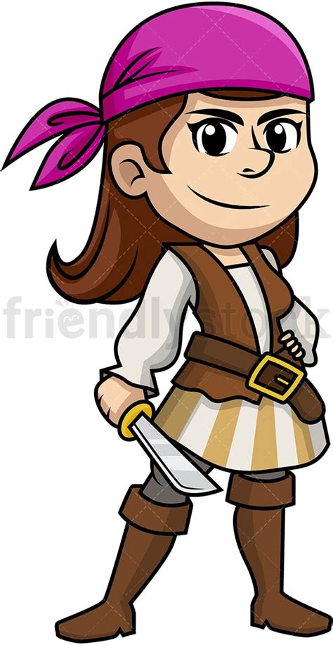 Cute Female Pirate Cartoon Clipart Vector Friendlystock 50 Off