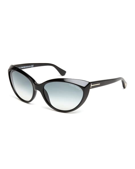 Lyst Tom Ford Black Martina Tf231 Cat Eye Sunglasses In Black