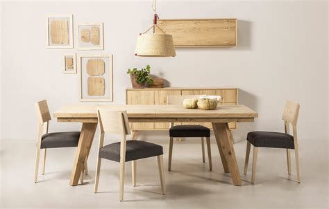 Diseños de mesas de madera para comedor. -Mesa de comedor extensible retro Fley en Portobellostreet.es