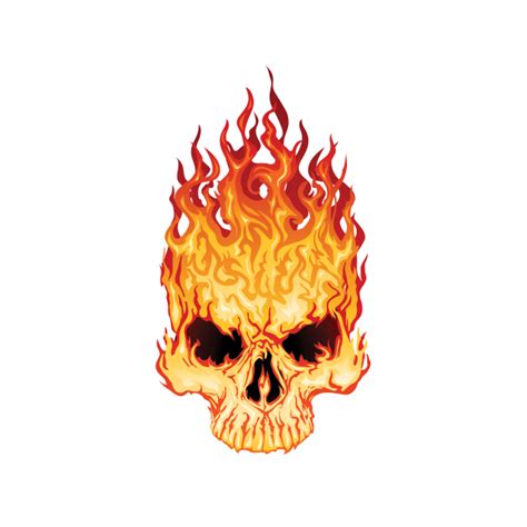 Printed Vinyl Flaming Skull Stickers Factory