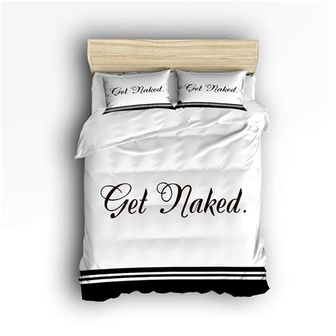 Aliexpress Com Buy 4 Piece Bed Sheets Set Lovely Get Naked Black