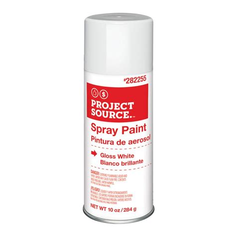 Project Source Gloss White Spray Paint Actual Net Contents 10 Oz At