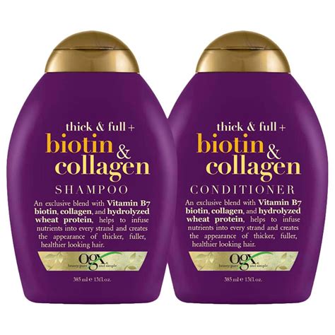 Ogx Thick And Full Biotin And Collagen Shampoo And Conditioner Set 13