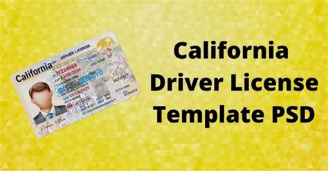 Free California Driver License Template Retwebsite