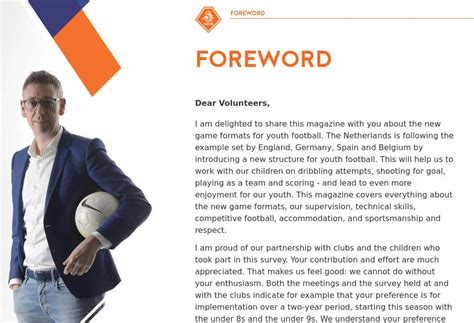 Foreword Dutch Youth Football