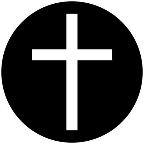 Christian Cross Circle Transfer Sticker
