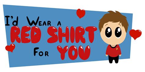 Star Trek Valentines Card Geek Valentine Red Shirt