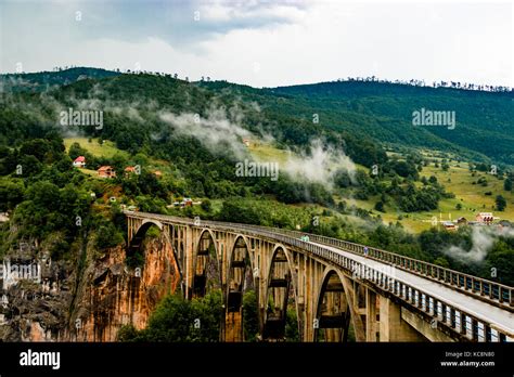 Durdevica Tara Arc Bridge In Northern Montenegro Stock Photo Alamy