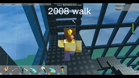 Evolution Of Roblox Walking Animation 2007 2022 Youtube