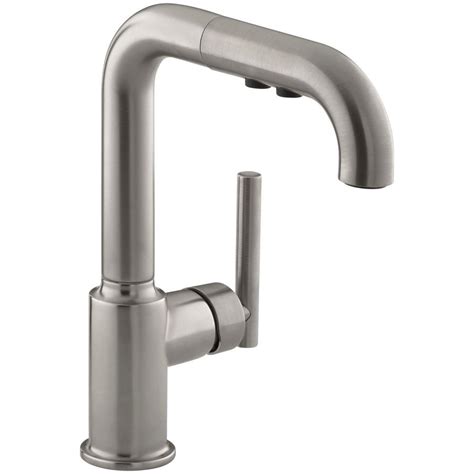 .purist kitchen sink faucet, matte black your kitchen is your command center it must come as no surprise that you invest more active time in the kitchen than and from selecting a finish to starting installation, there are plenty of things for you to consider when selecting your next kitchen faucet. KOHLER Purist Single-Handle Pull-Out Sprayer Kitchen ...