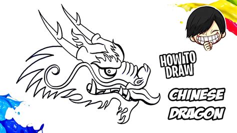 How To Draw Chinese Dragon Head Youtube