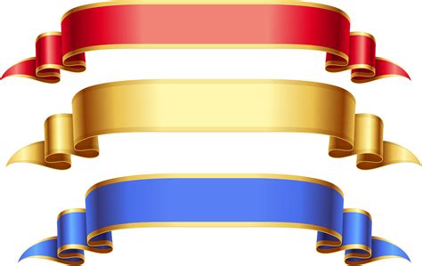 Large Transparent Red Gold Blue Banners Png Picture Banners Logo