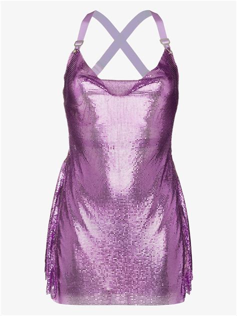 Poster Girl Calypso Chainmail Mini Dress In Purple Lyst