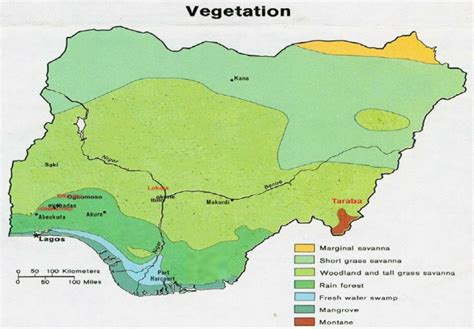 Most gardeners look at a map of vegetation zones before planting any flowers, trees, or vegetables. Vegetation map of Nigeria showing the sampling sites. | Download Scientific Diagram