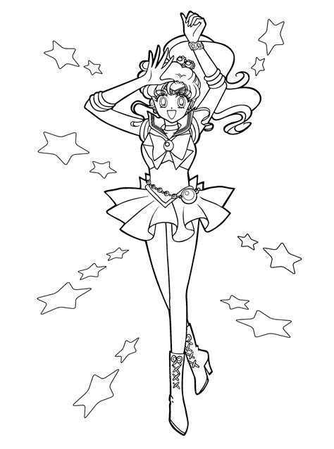 Coloring Pages Sailor Moon Animated Images S Pictures