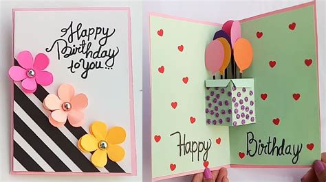 Beautiful Handmade Pop Up Birthday Cardbirthday Card Idea Youtube
