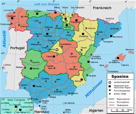 Die städte sind der größe nach sortiert, so dass ihr die größte stadt in. Provinzen in Spanien
