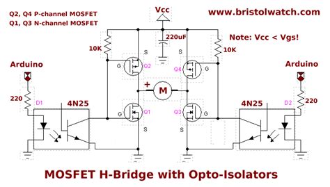 H Bridge Circuit Using Mos Fet