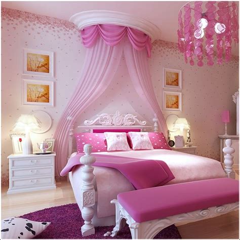 Black, white and pink combine to create a stylish and modern girls' bedroom. 50 Cute Teenage Girl Bedroom Ideas | Pink bedroom for ...