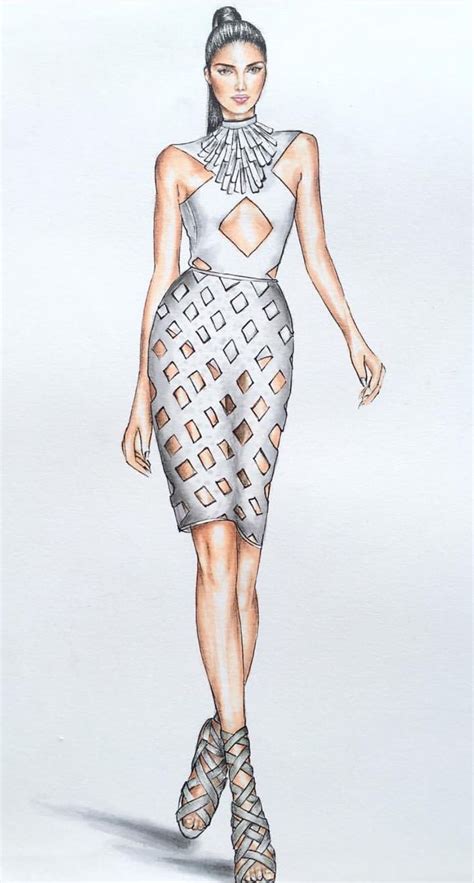 Famous Dress Design Drawing Model Herbalial