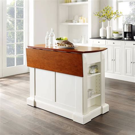 This kitchen bar table is smoothly inwrought in the kitchen decor, providing a warm and cosy spot to share meals with your beloved person. Drop Leaf Breakfast Bar Top Kitchen Island | Best Target ...