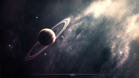 Minimal Saturn Planet Wallpapers Wallpaper Cave