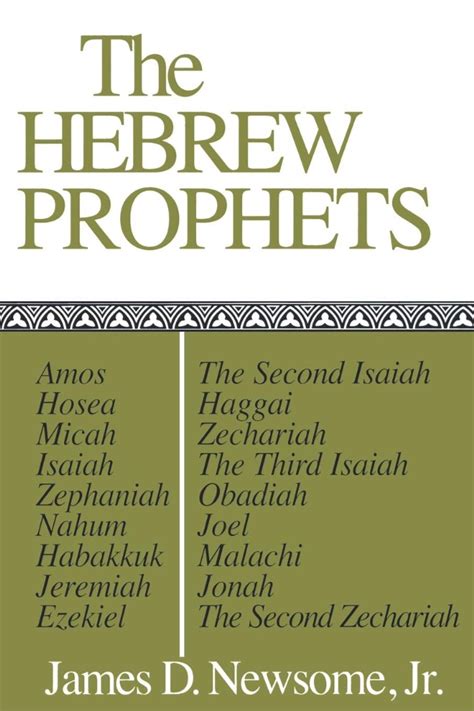 Hebrew Prophets By James D Newsome Free Delivery At Eden