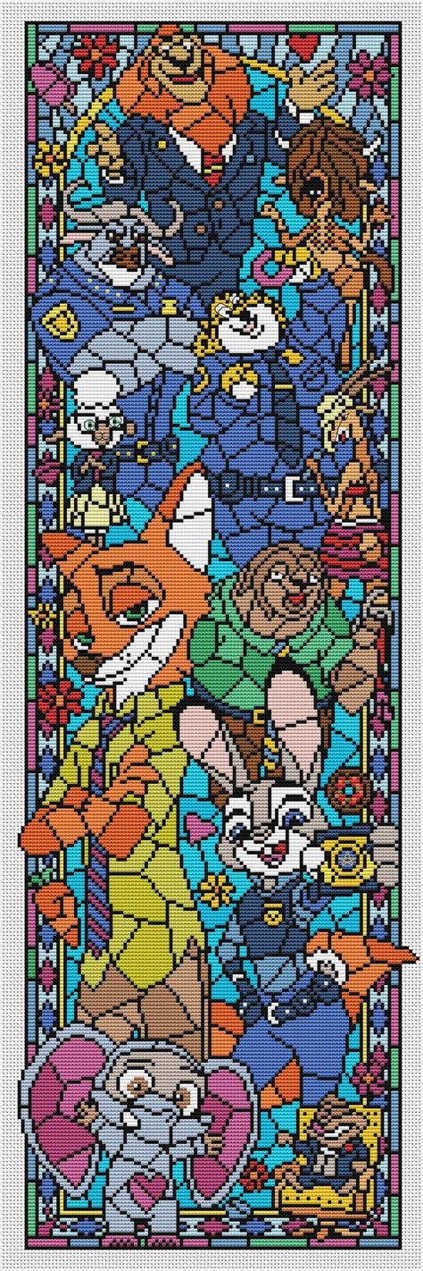 Cross stitch and embroidery patterns to download come in a range of beautiful styles. Disney cross stitch pattern "Zootopia" in pdf. Stained ...