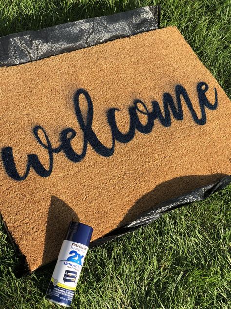 Diy Welcome Mat With Free Svg File Tutorial On How To Make Your Own