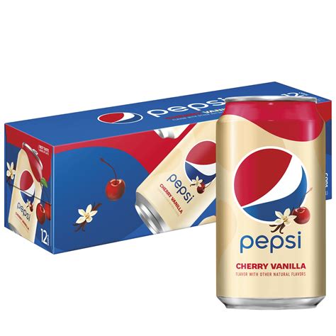 Pepsi Cherry Vanilla Cola Soda Pop 12 Fl Oz 12 Pack Cans