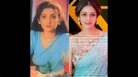 Divya Bharti And Sridevi Saree Resemblancetwo Saree Divasdamalisaree Saree Divyabharti