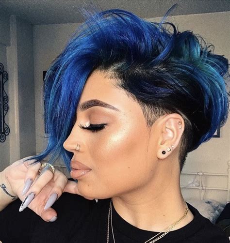 Idea By Becky Sloan On Hair And Beauty That I Love Short Blue Hair