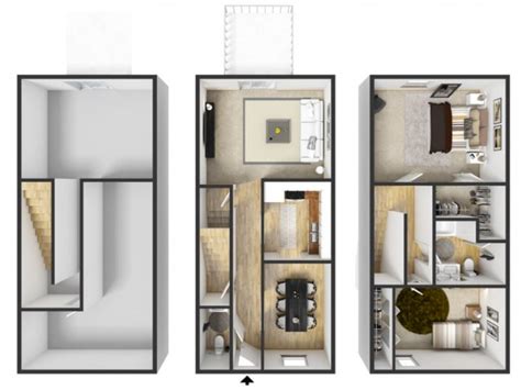 This article says that a skillion roof has one single flat surface. 2 bedroom townhouse with finished basement