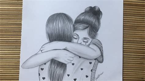 Friendship Day Drawing How To Draw Best Friend Hugging And Got