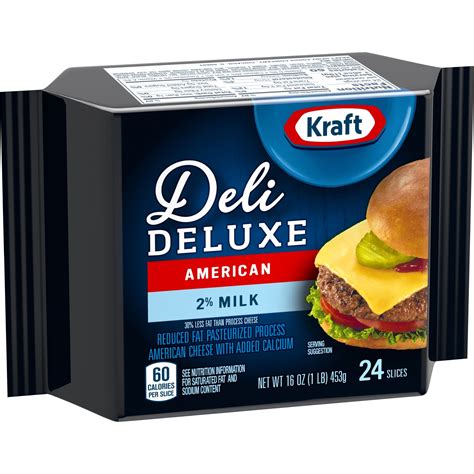 Kraft Deli Deluxe American Cheese Slices With 2 Milk Pack 16 Oz Shipt