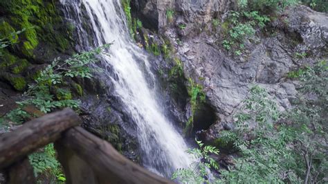 Mysterious Forest Waterfall Waterfall Among Mossy Rocks 22964333
