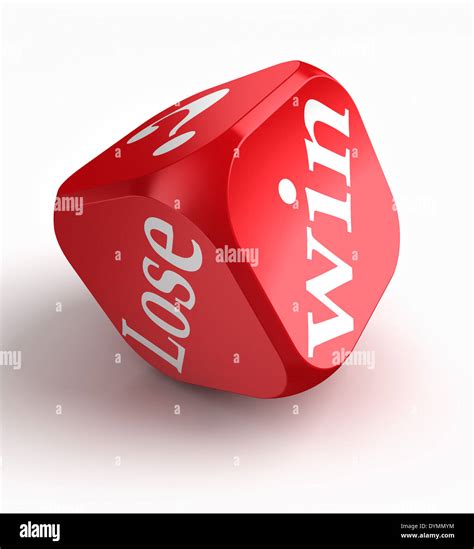 Win Lose Question Mark Red Dice On White Background Stock Photo Alamy
