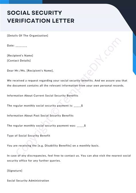 A Social Security Verification Letter is used as proof of disability